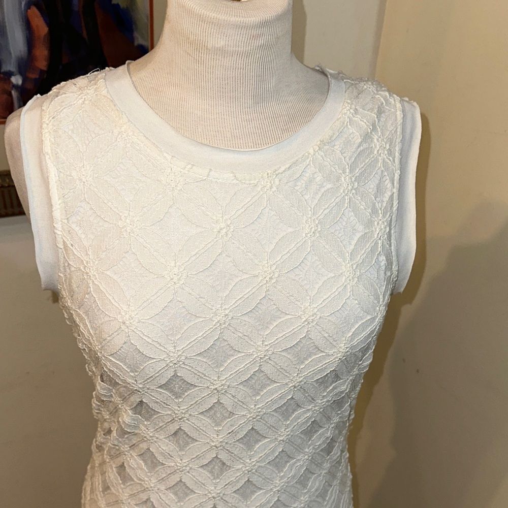 NWT Charlie Paige Elegant White Sleeveless Dress Size SP - Picture 3 of 10